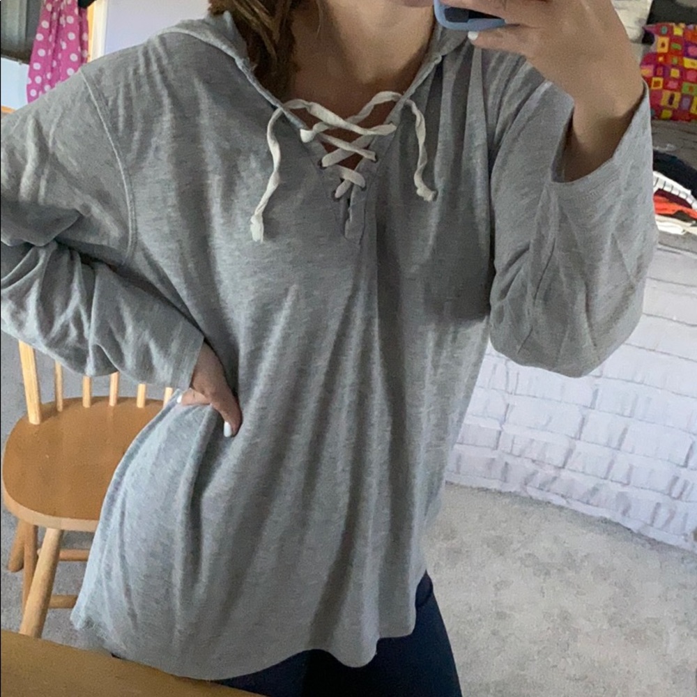 Light weight gray hoodie